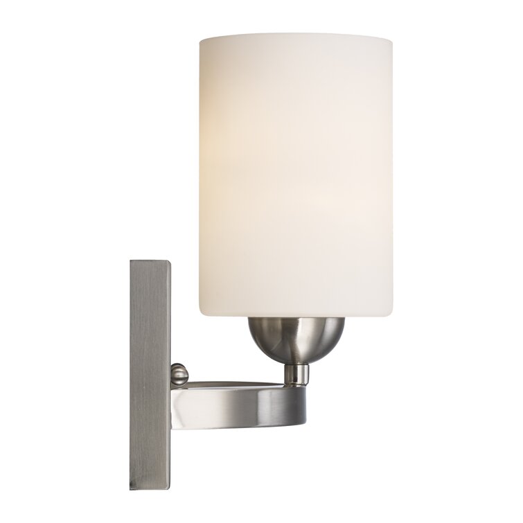 Latitude Run® 1 Light Dimmable Brushed Nickel Bath Sconce Wayfair